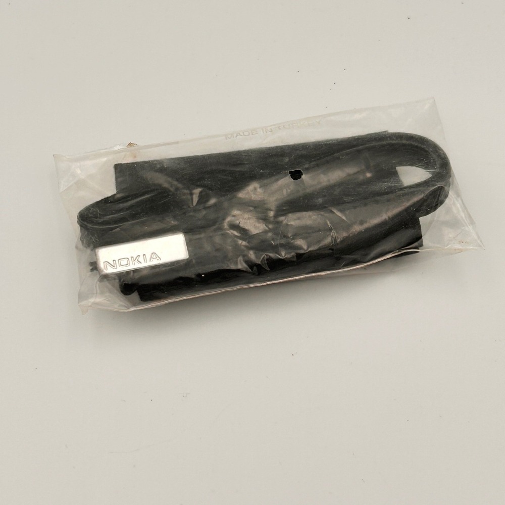 Nokia Black Lanyard Neck Strap Metal Logo Slider Phone Accessory Made in Turkey
